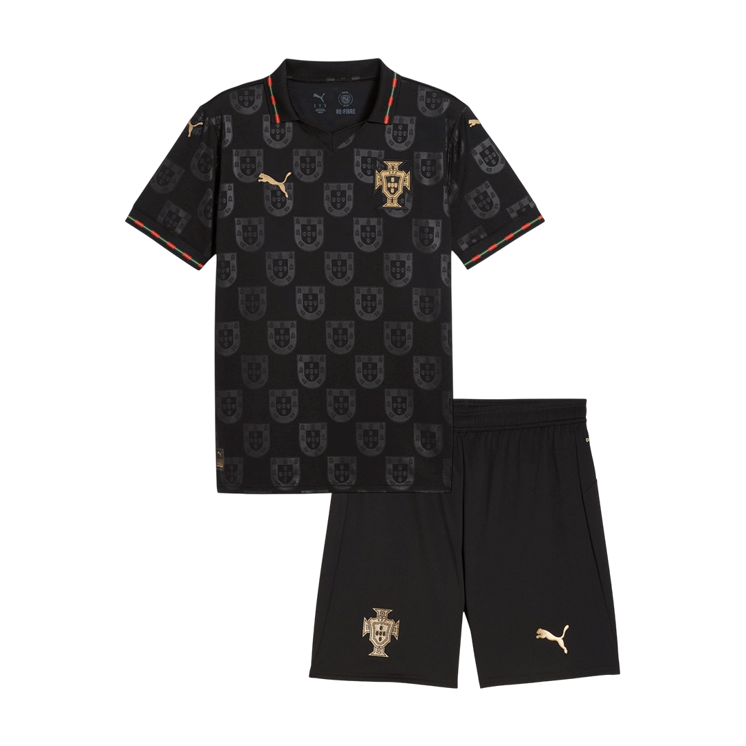 Equipación infantil de Portugal (camiseta + pantalón corto) para el Mundial 2026