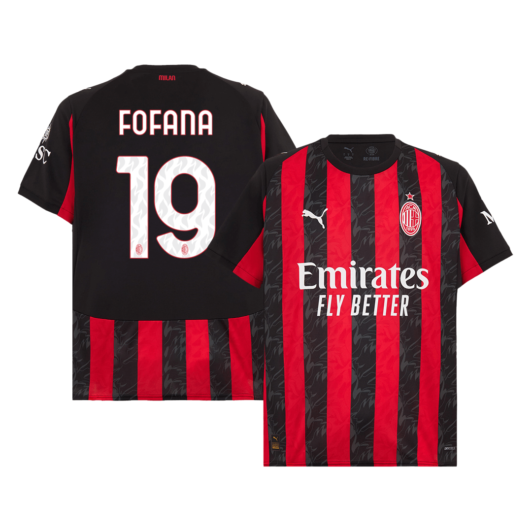 Camiseta de fútbol FOFANA #19 AC Milan Primera equipación 2025/26