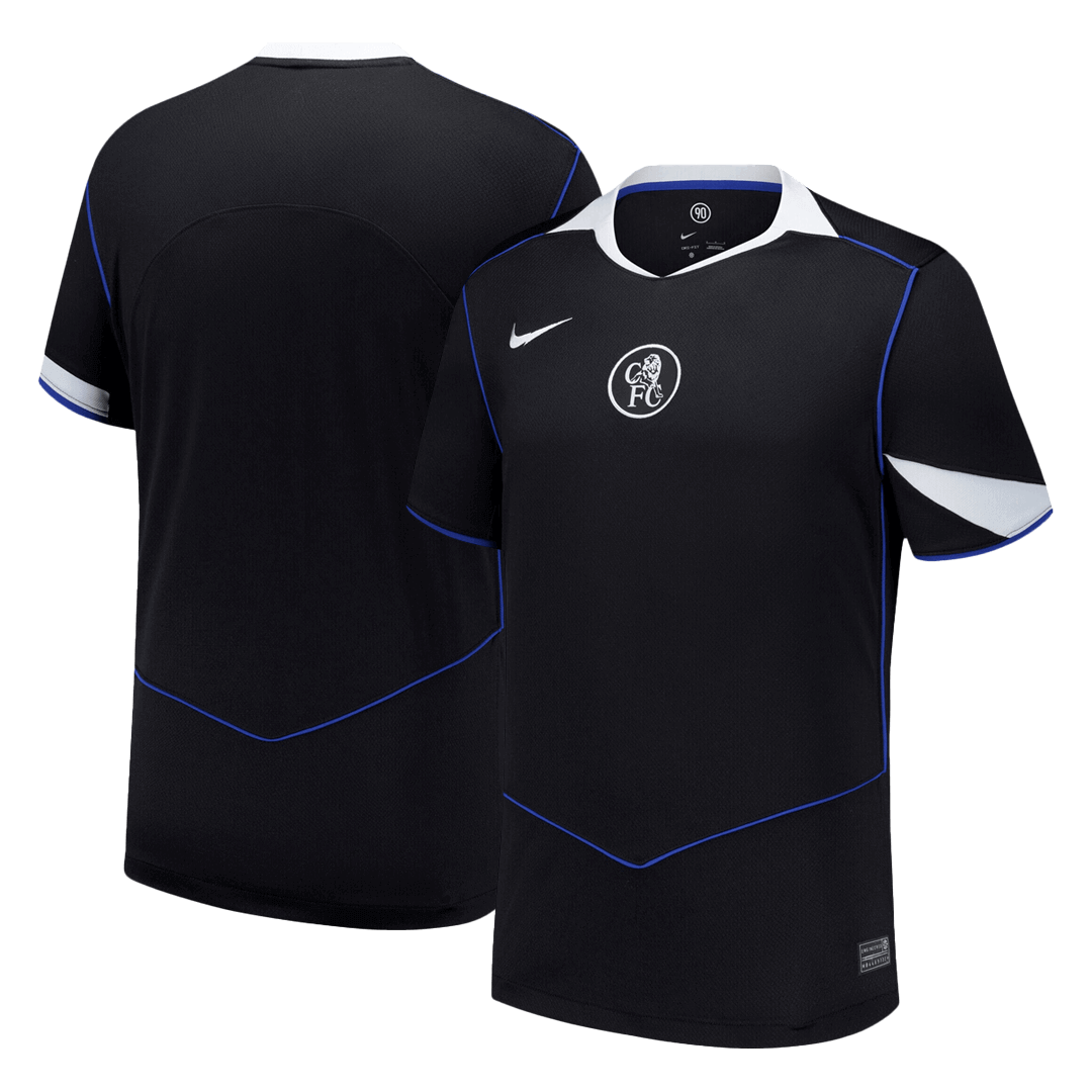 Kit de fútbol visitante del Chelsea (camiseta, pantalones cortos y calcetines) 2025/26