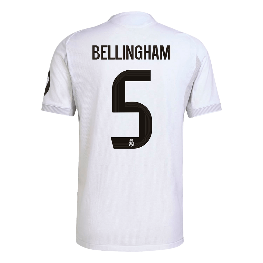 Camiseta de fútbol local del Real Madrid BELLINGHAM #5 2025/26 auténtica