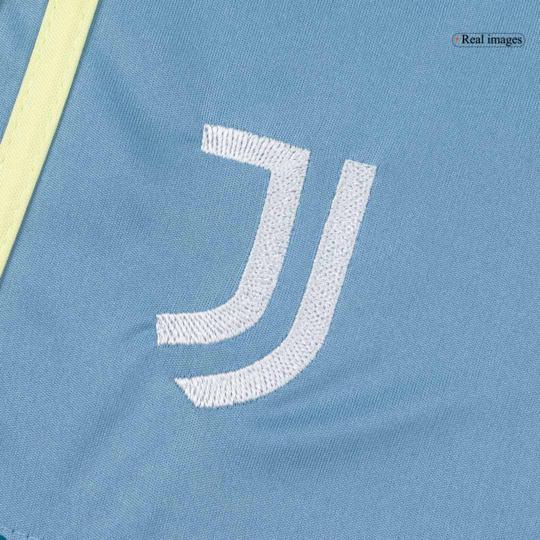 Kit de camiseta de fútbol de visitante de la Juventus para niños (camiseta, pantalones cortos y calcetines) 25/26 azul