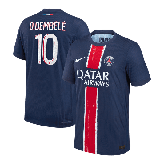 Auténtica camiseta de fútbol O.DEMBÉLÉ #10 PSG Local 2024/25 Azul marino