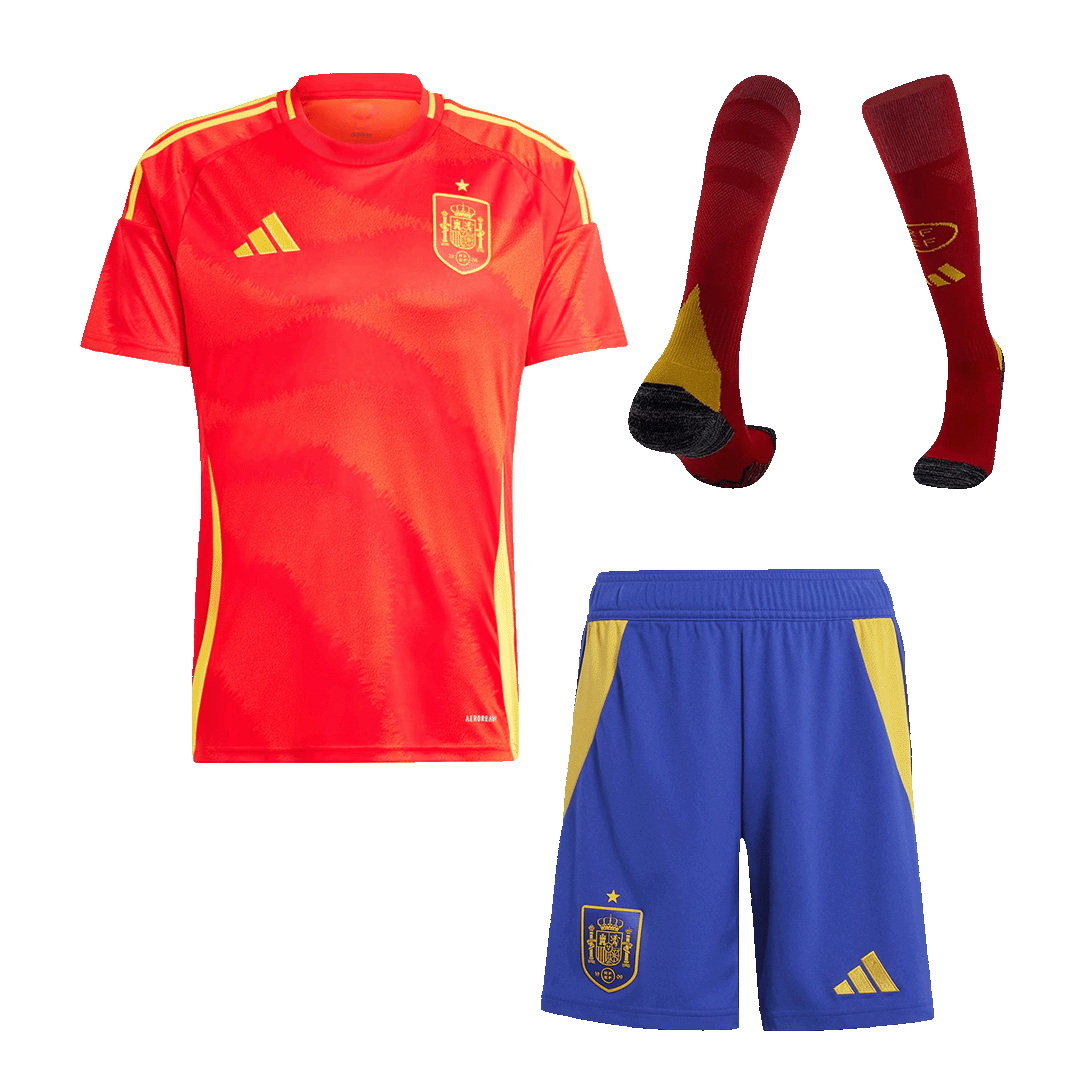 Kit de fútbol local de España (Kit, pantalón corto y medias) para la Eurocopa 2024