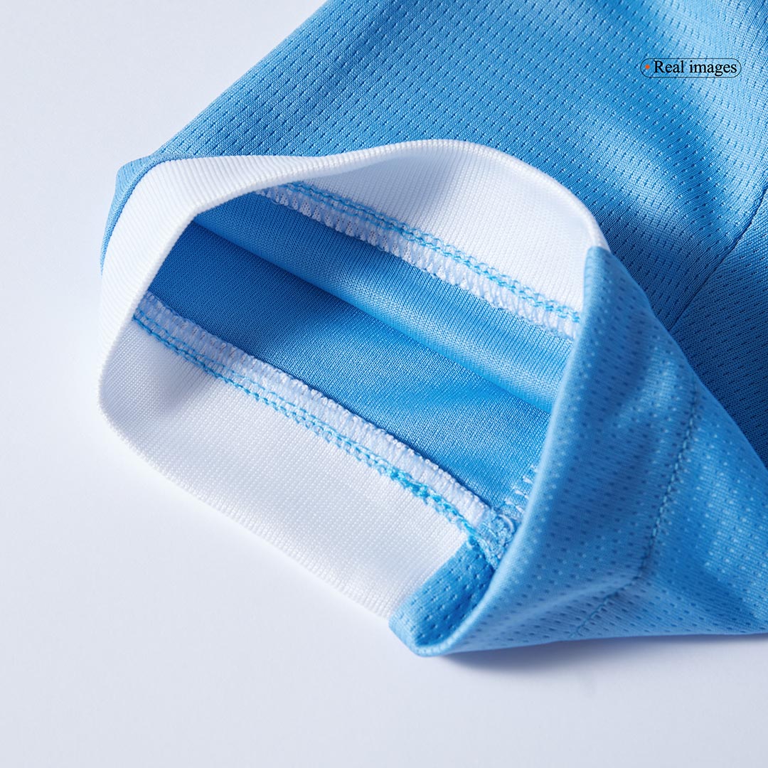 Kit de fútbol local del Manchester City para niño (Kit, pantalón corto y calcetines) 2025/26, azul