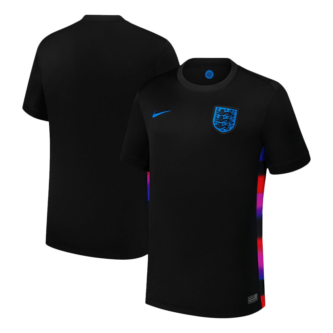 Camiseta de fútbol visitante de Inglaterra 2025 para hombre, negra - Eurocopa femenina