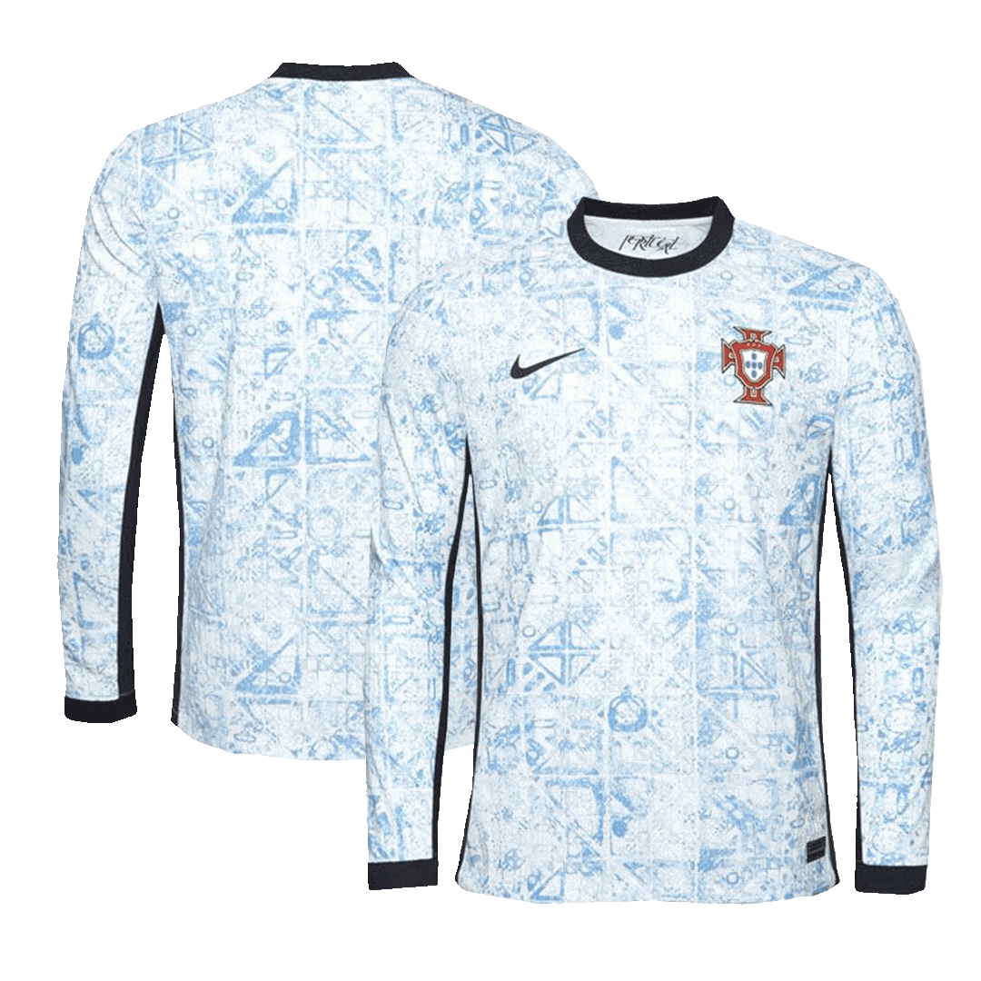 Camiseta de fútbol auténtica de Portugal de manga larga para la Eurocopa 2024