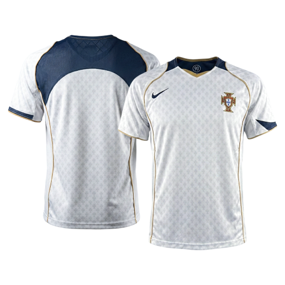 Camiseta retro de fútbol de visitante de Portugal 2004