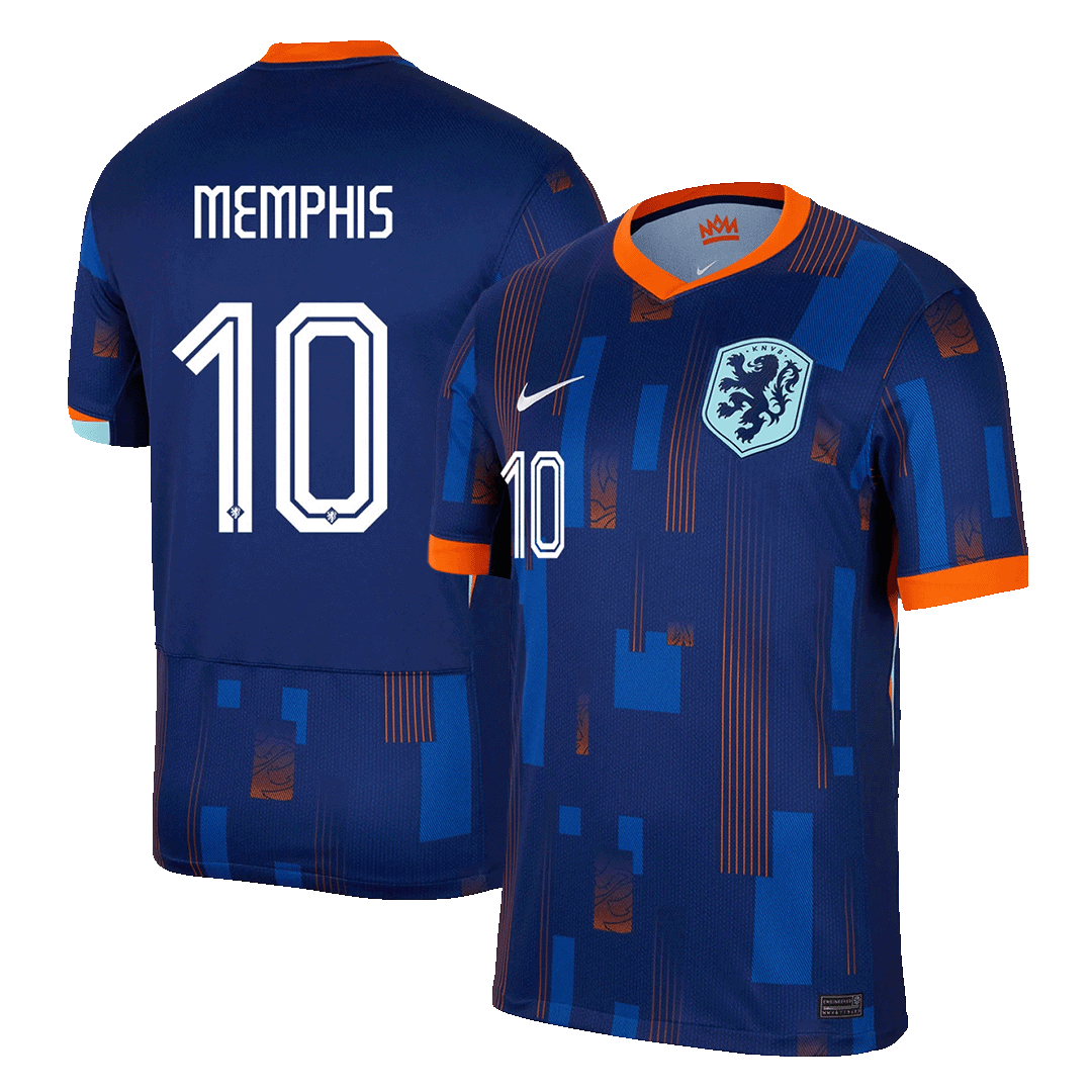 Camiseta de visitante de Holanda MEMPHIS #10 para la Eurocopa 2024