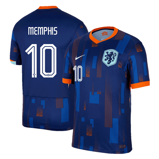 Camiseta de visitante de Holanda MEMPHIS #10 para la Eurocopa 2024