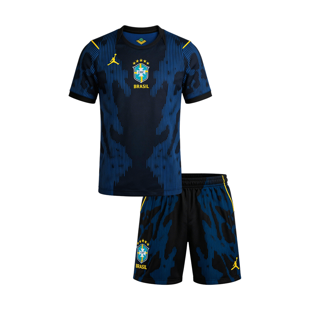 Equipación infantil de visitante de Brasil (camiseta + pantalón corto) para el Mundial 2026