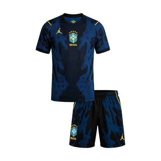 Equipación infantil de visitante de Brasil (camiseta + pantalón corto) para el Mundial 2026