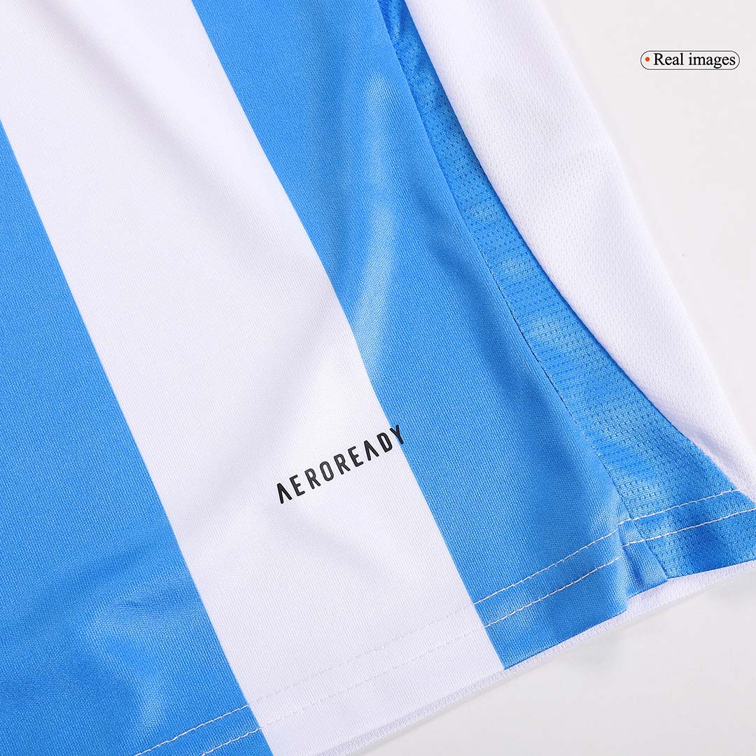 Kit de camiseta local de Argentina para niños (camiseta, pantalón corto y medias) Copa América 2024