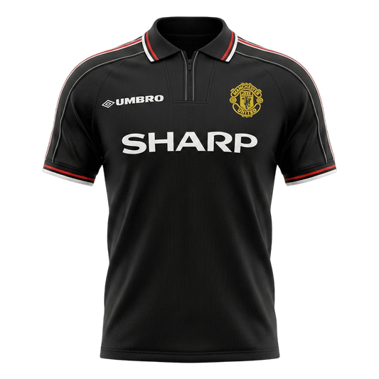 Camiseta retro de fútbol visitante del Manchester United de 1998