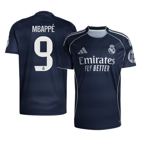 Camiseta de visitante del Real Madrid MBAPPÉ #9 2025/26