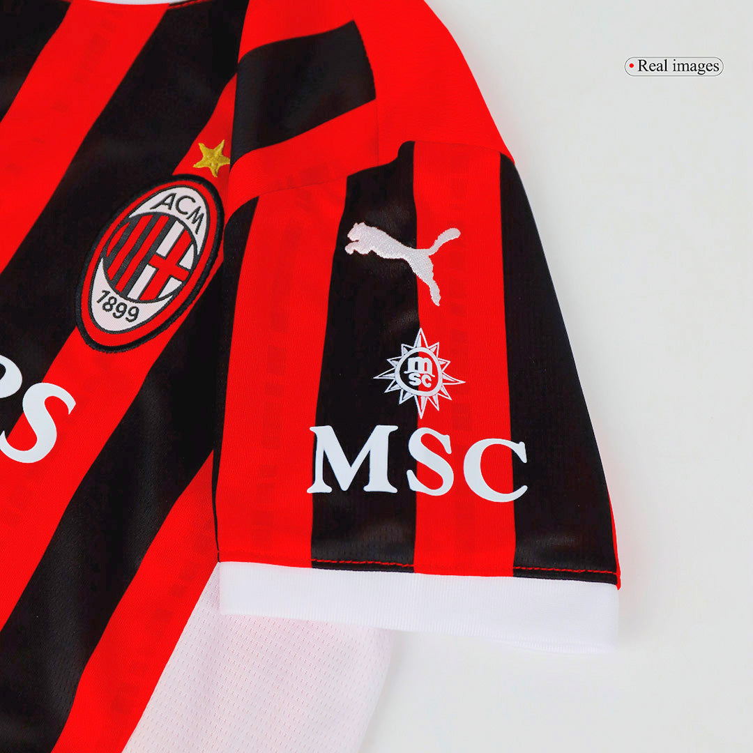 Kit de fútbol local del AC Milan para niño (Kit y pantalón corto) 2024/25