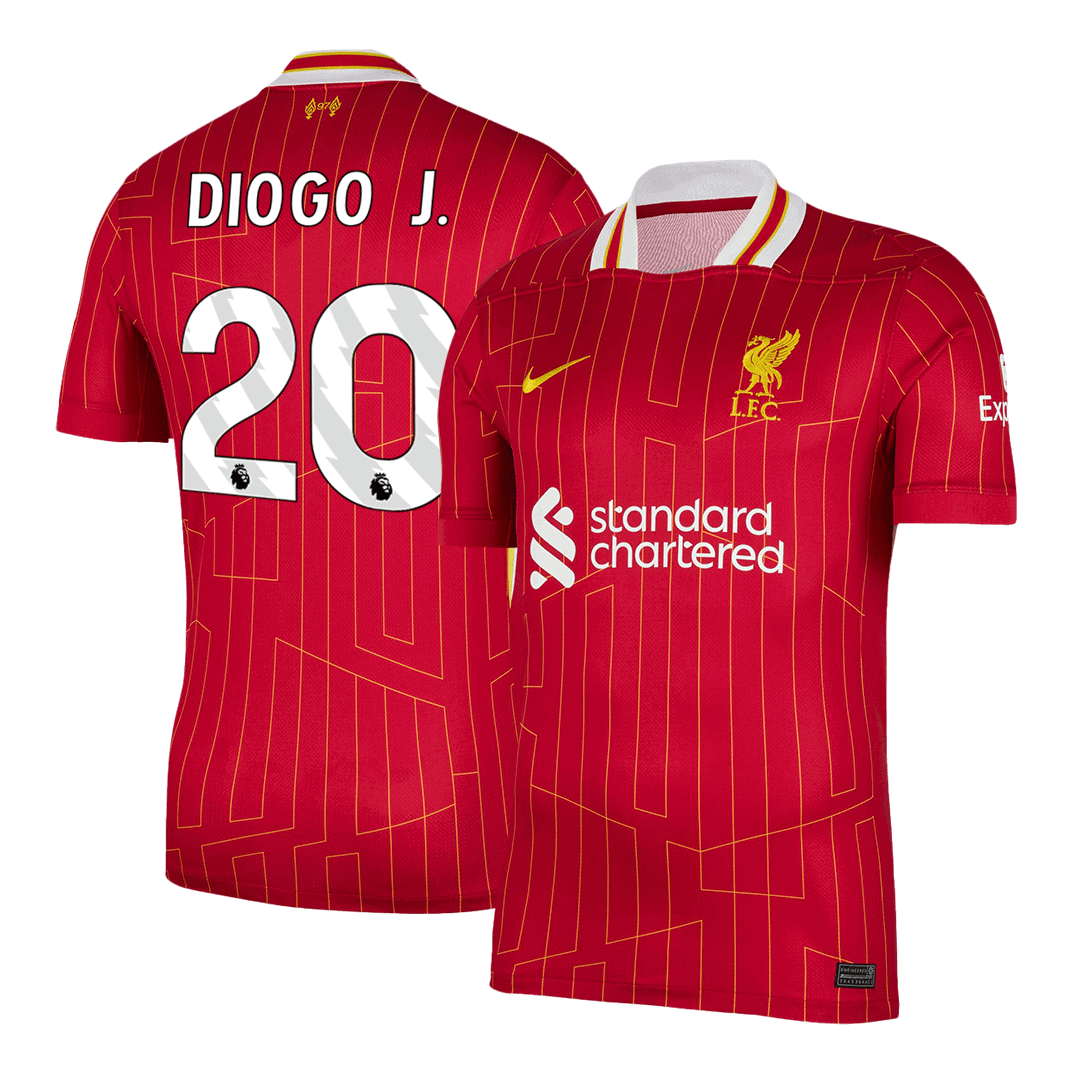 Camiseta de fútbol local del Liverpool DIOGO J. #20 2024/25, roja