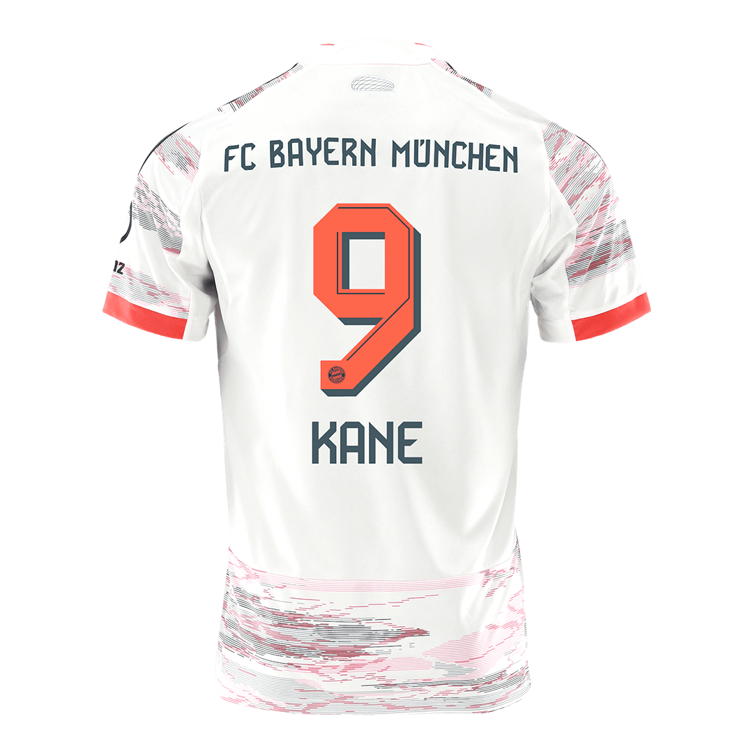 Camiseta de visitante del Bayern Múnich KANE #9 2025/26, blanca