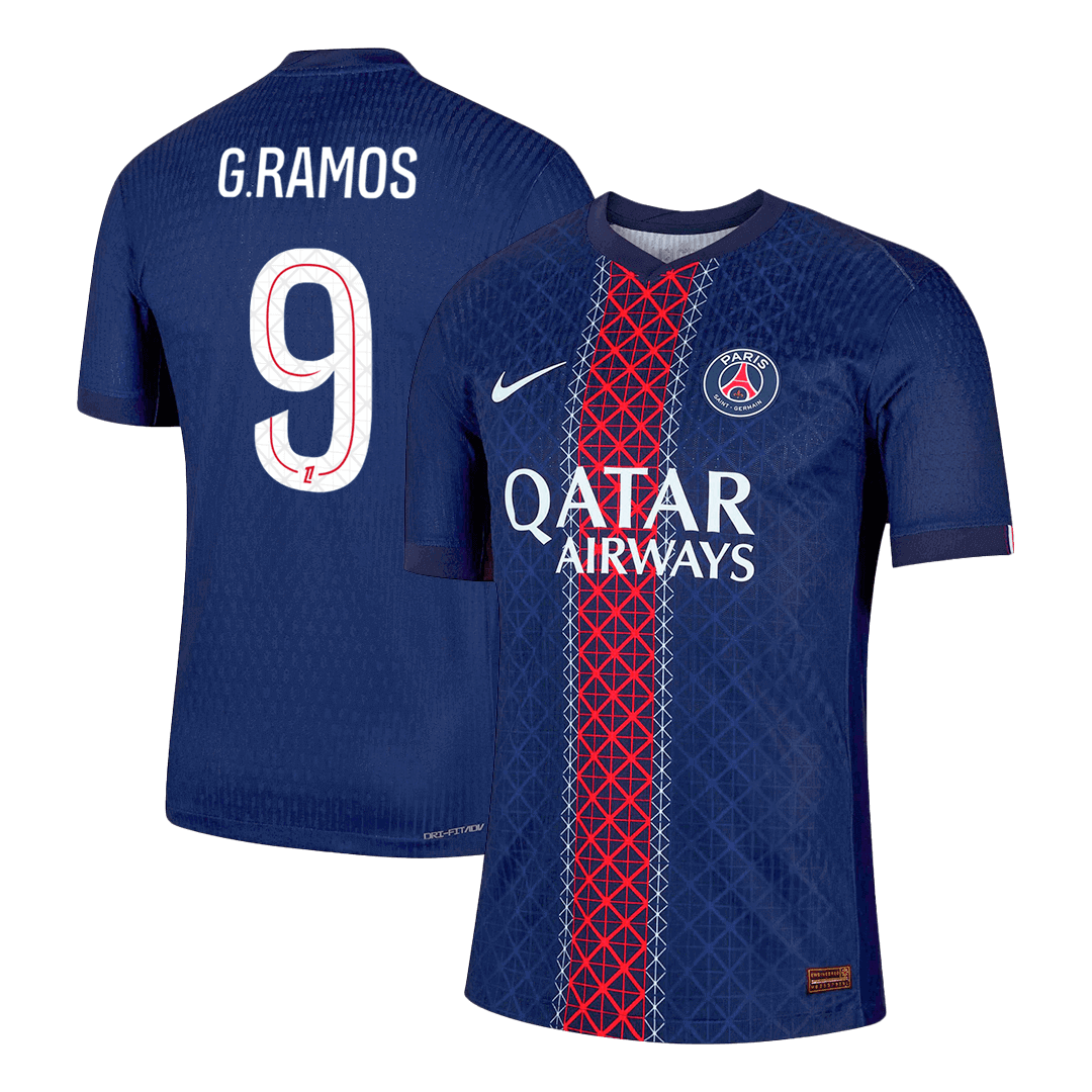 Camiseta de fútbol local auténtica G.RAMOS #9 del PSG 2025/26