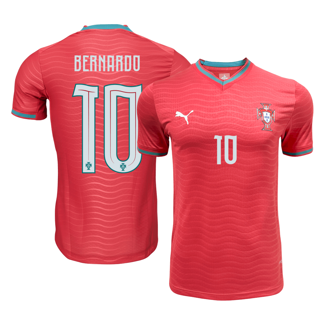 Camiseta de local de Portugal para hombre, Bernardo #10, Copa Mundial 2026 - Corte ajustado