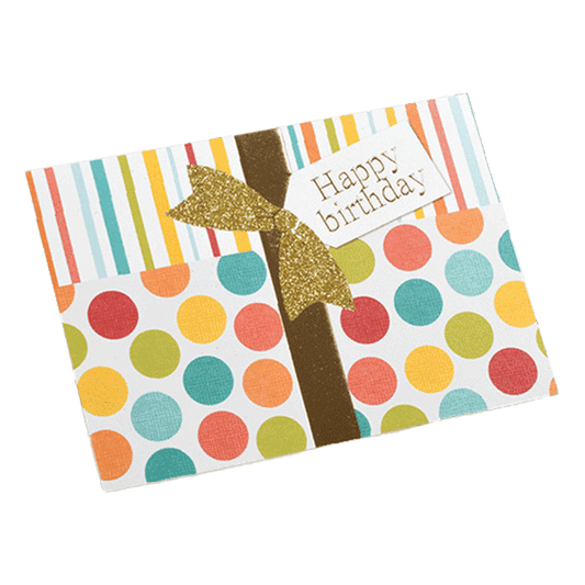 Tarjeta de cumpleaños con lazo personalizado