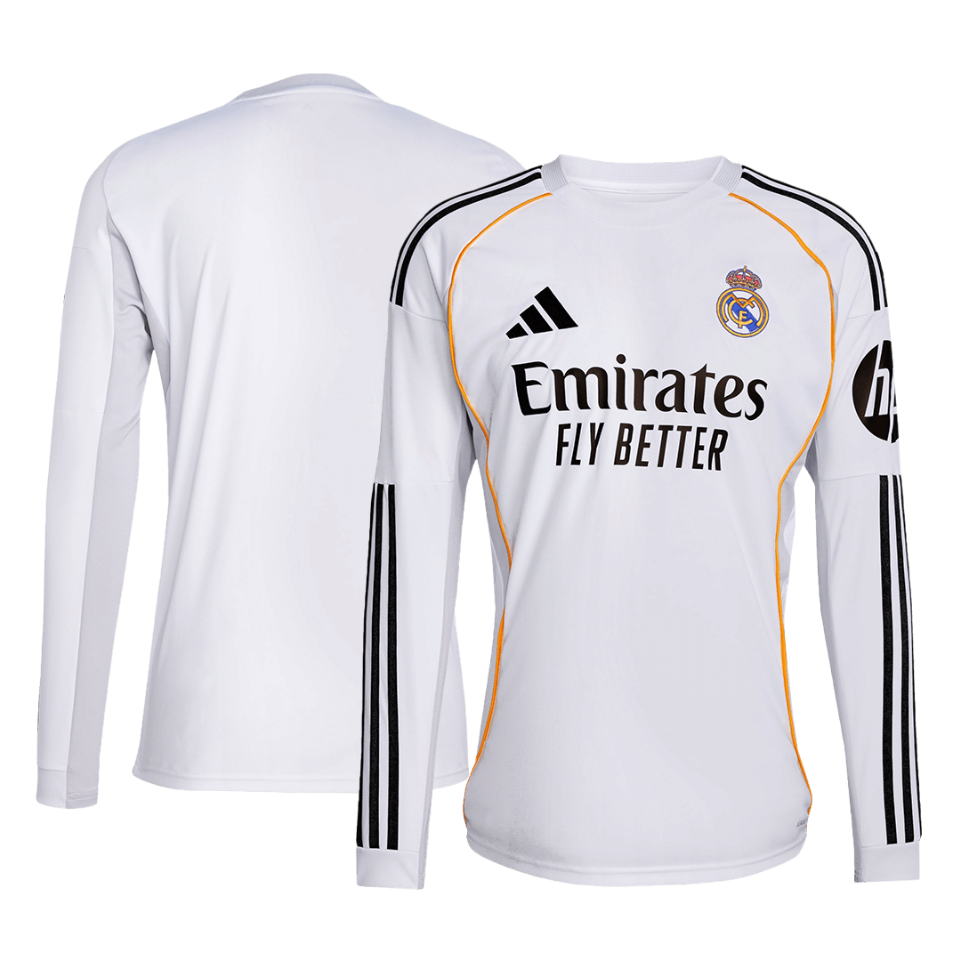 Camiseta de fútbol local del Real Madrid 2025/26 de manga larga