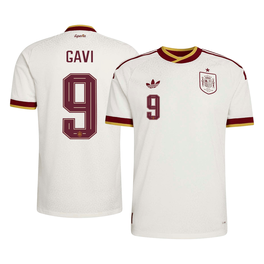 Auténtica camiseta de visitante de la selección española de fútbol GAVI n.º 9, temporada 2026