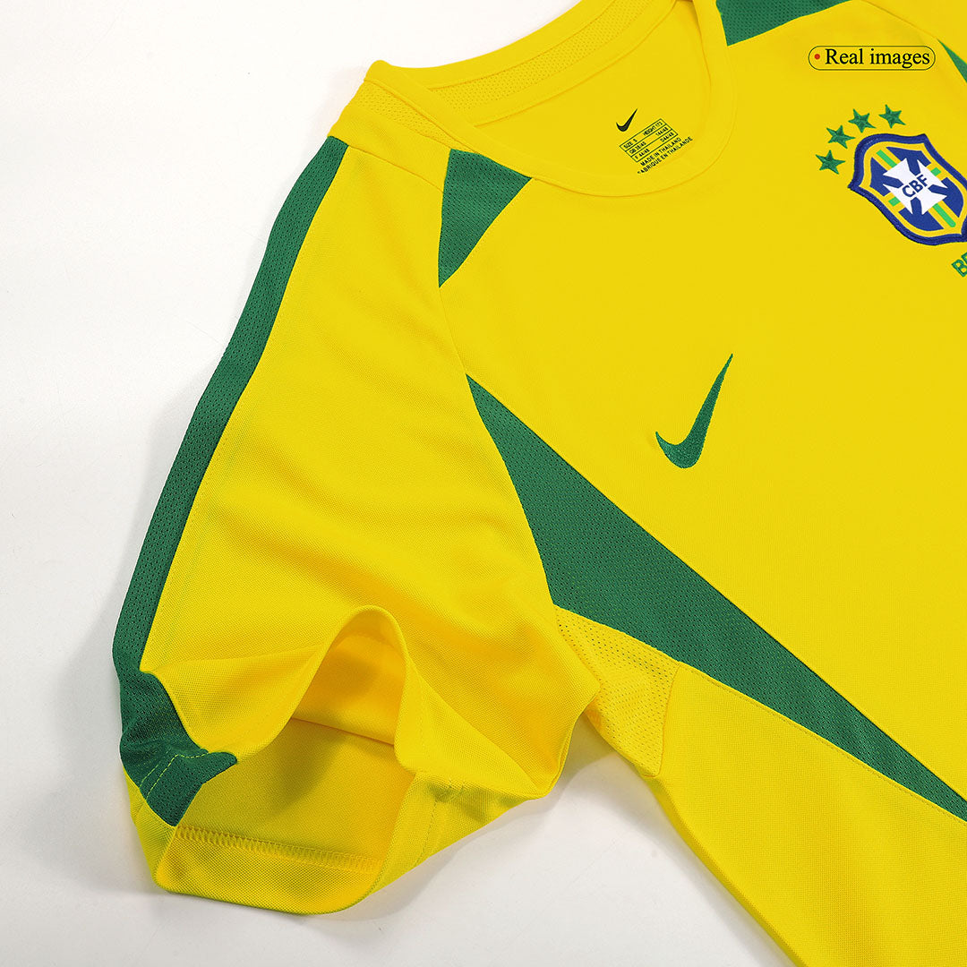 Camiseta retro de fútbol local de Brasil RONALDINHO #11 2002/03