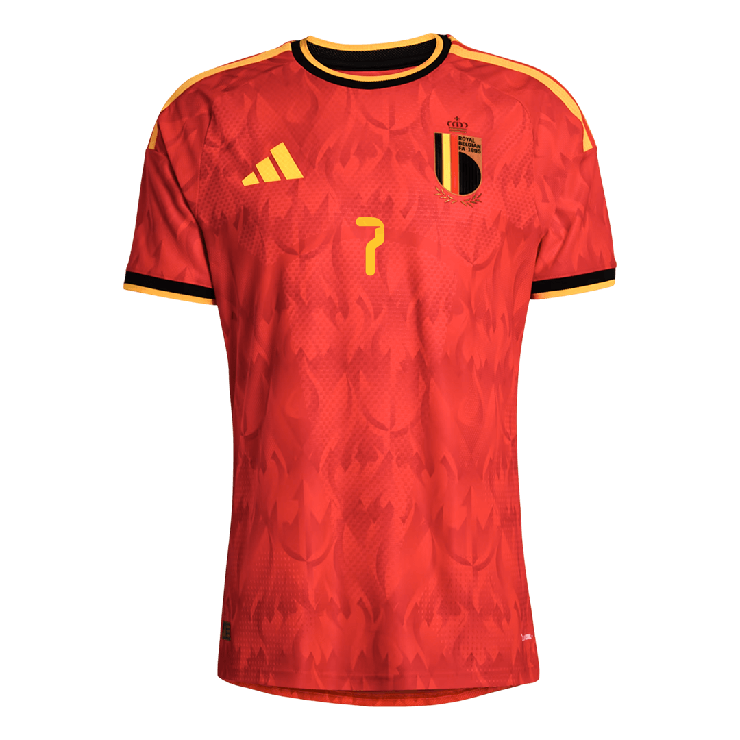 Camiseta de local de Bélgica DE BRUYNE #7 para hombre, Copa Mundial 2026 - Corte ajustado