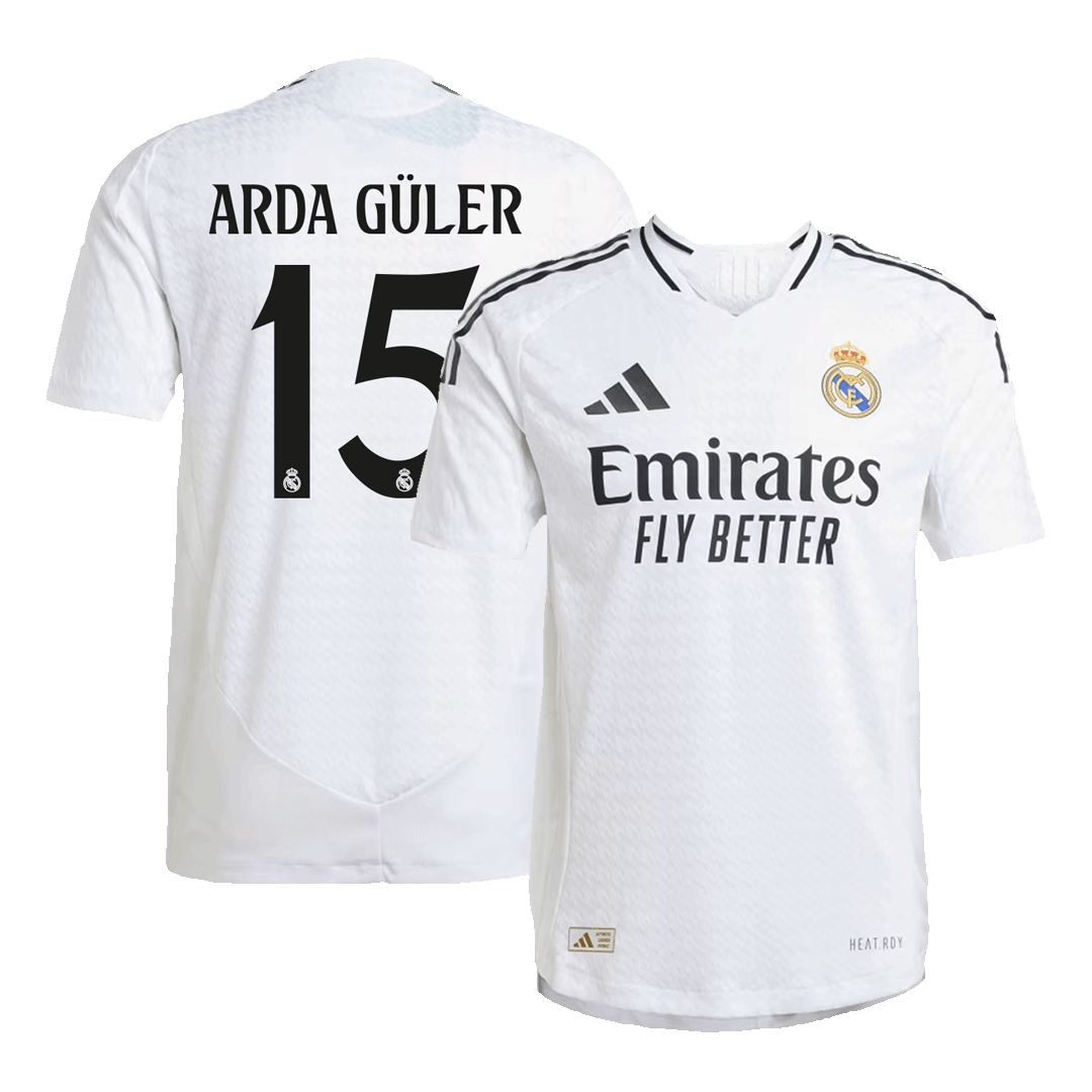 Camiseta de fútbol auténtica local del Real Madrid ARDA GÜLER #15