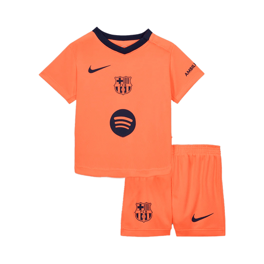 Kit de fútbol visitante del Barcelona para niños (camiseta y pantalón corto) 2025/26
