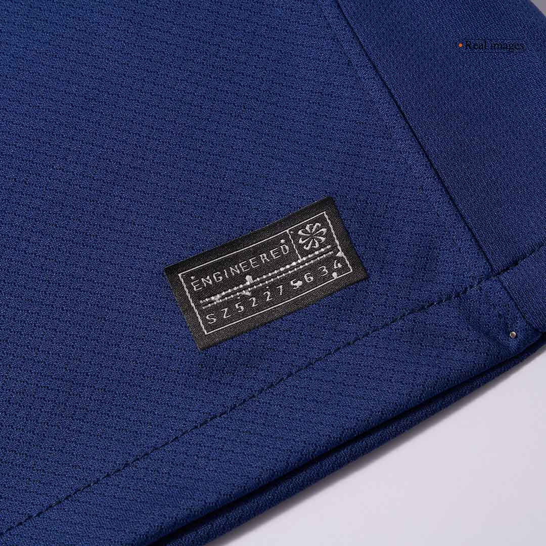 Camiseta de fútbol visitante KVARATSKHELIA #7 del PSG, cuarta equipación, 2024/25, azul marino - UCL