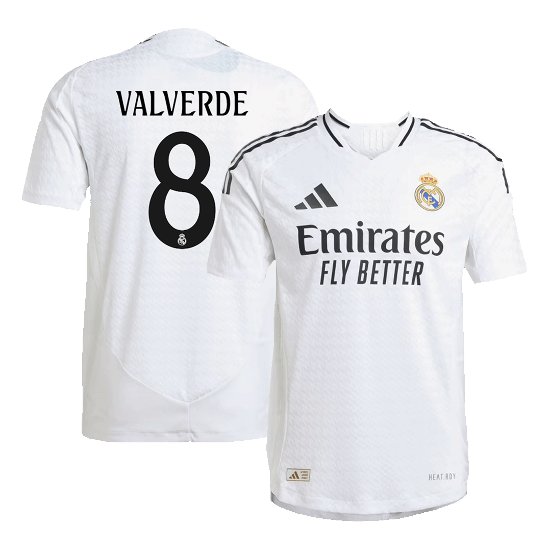 Camiseta de fútbol auténtica local VALVERDE #8 del Real Madrid