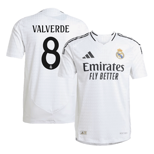 Camiseta de fútbol auténtica local VALVERDE #8 del Real Madrid