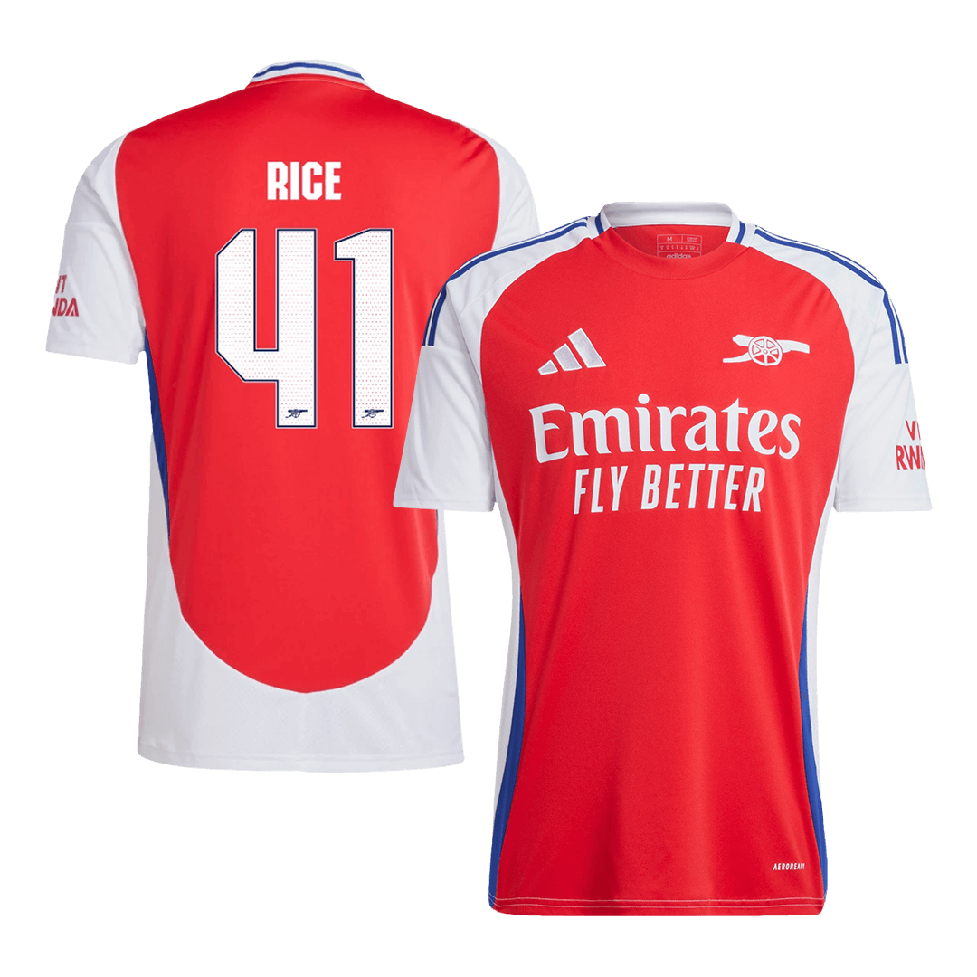 Camiseta de fútbol local del Arsenal RICE #41, roja - UCL