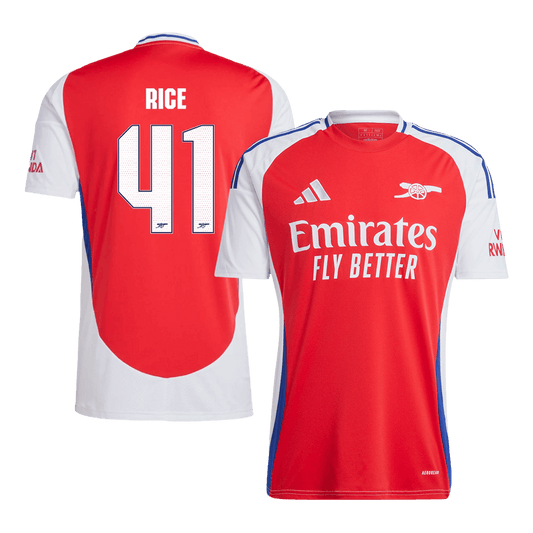 Camiseta de fútbol local del Arsenal RICE #41, roja - UCL