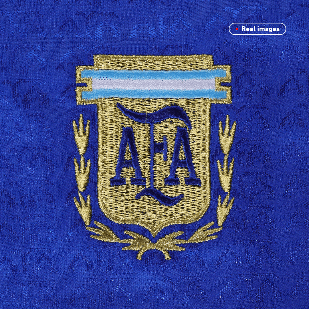Kit de fútbol retro de visitante de Argentina n.° 10 (camiseta y pantalones cortos) 1994