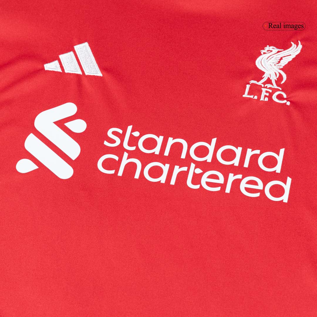 Kit de camiseta de fútbol local del Liverpool para niños (camiseta, pantalón corto y calcetines) 2025/26