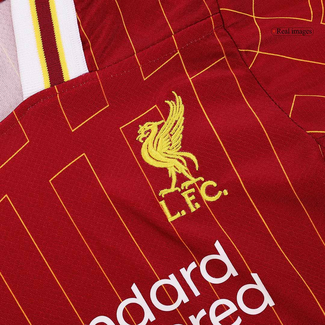 Kit infantil de local del Liverpool 2024/25 (camiseta, pantalón corto y medias)
