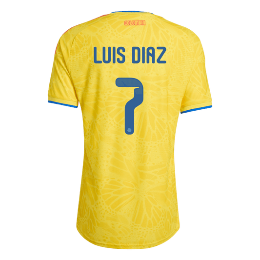 Camiseta Colombia LUIS DíAZ #7 Primera equipación Copa Mundial 2026 Hombre - Slim Fit