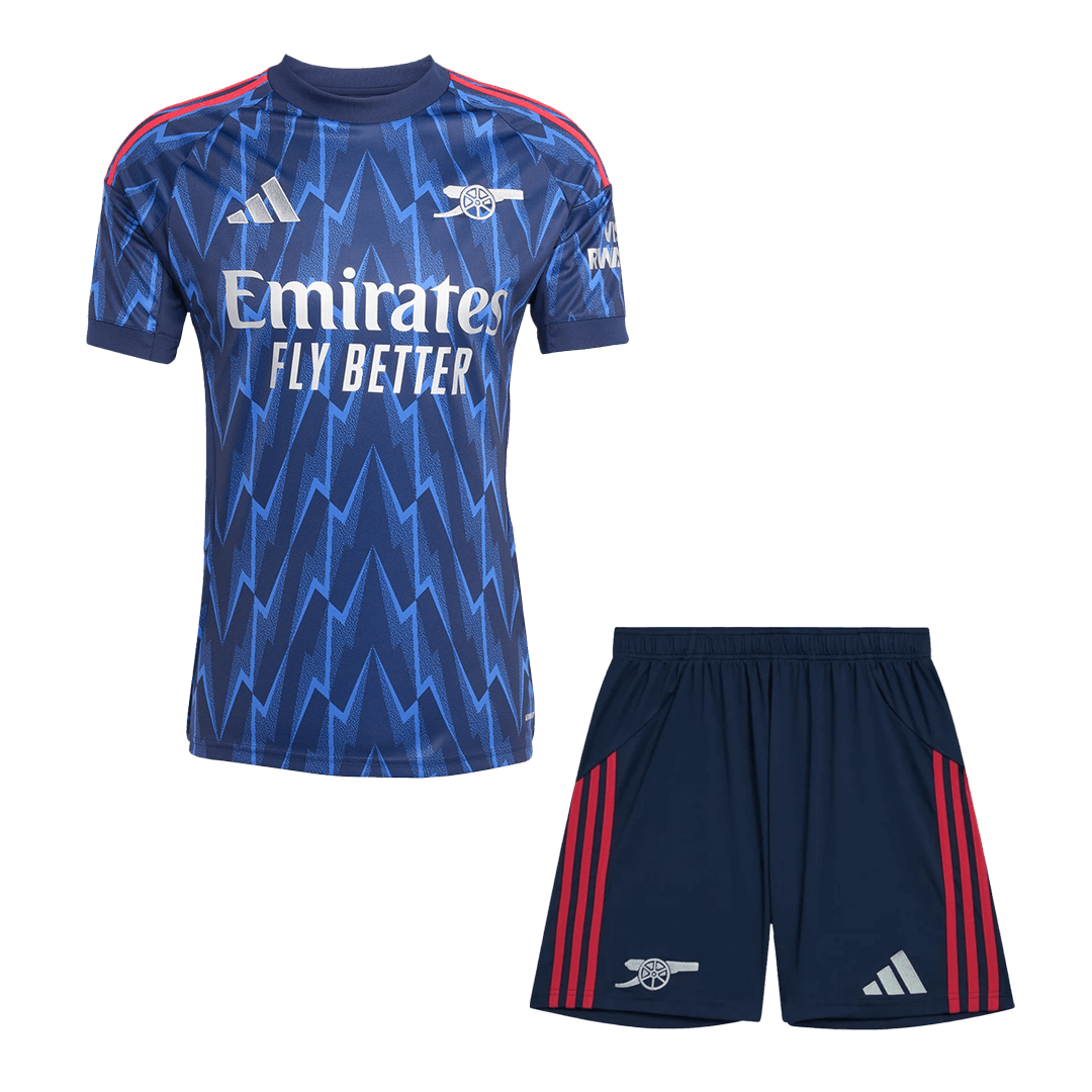 Kit de visitante del Arsenal (Kit y pantalón corto) 2025/26, azul
