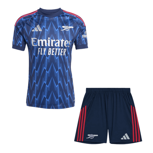 Kit de visitante del Arsenal (Kit y pantalón corto) 2025/26, azul
