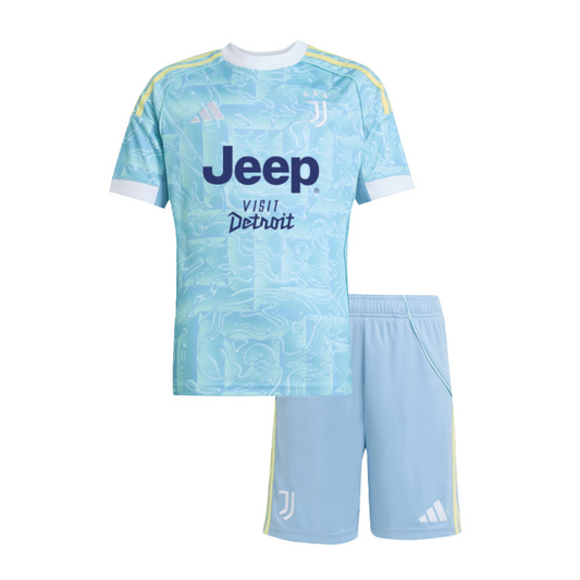Camiseta de fútbol visitante de la Juventus para niños, azul, 25/26