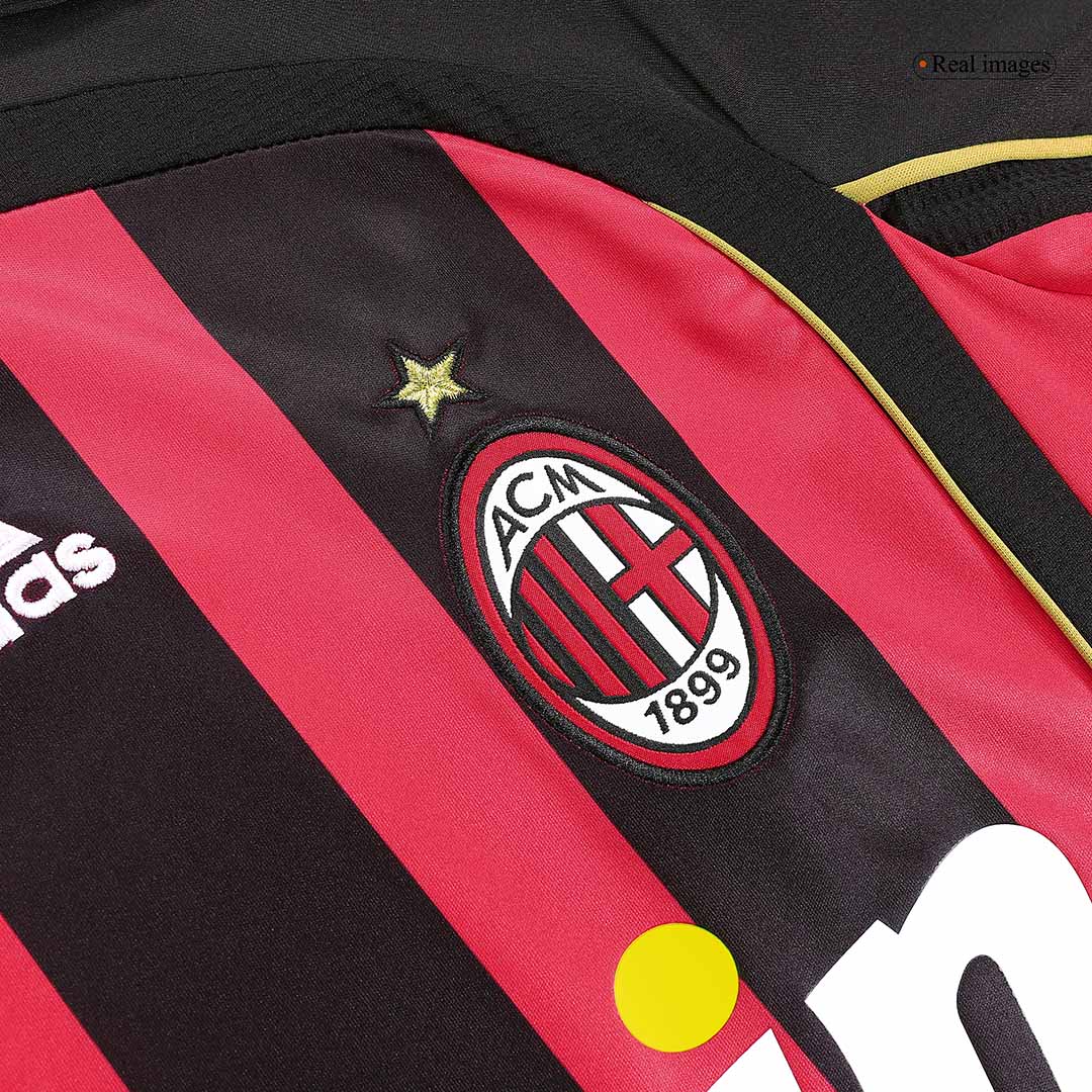 Camiseta de fútbol retro de manga larga de local del AC Milan 2006/07