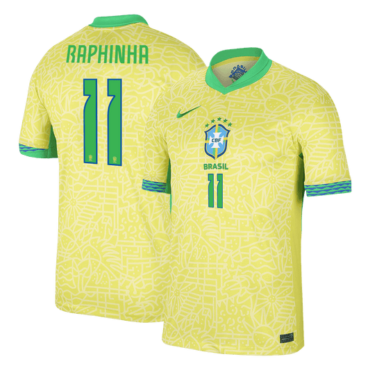 Camiseta de fútbol local de Brasil RAPHINHA #11 Copa América 2024