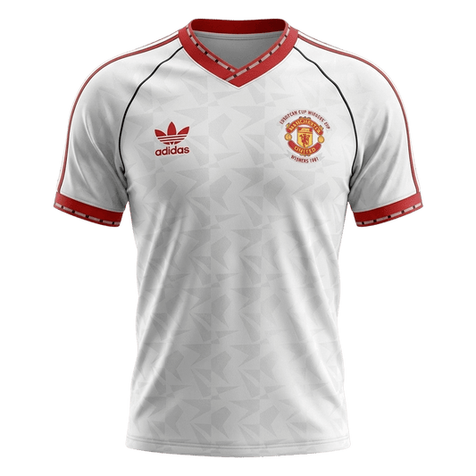 Camiseta retro de fútbol visitante del Manchester United de 1991