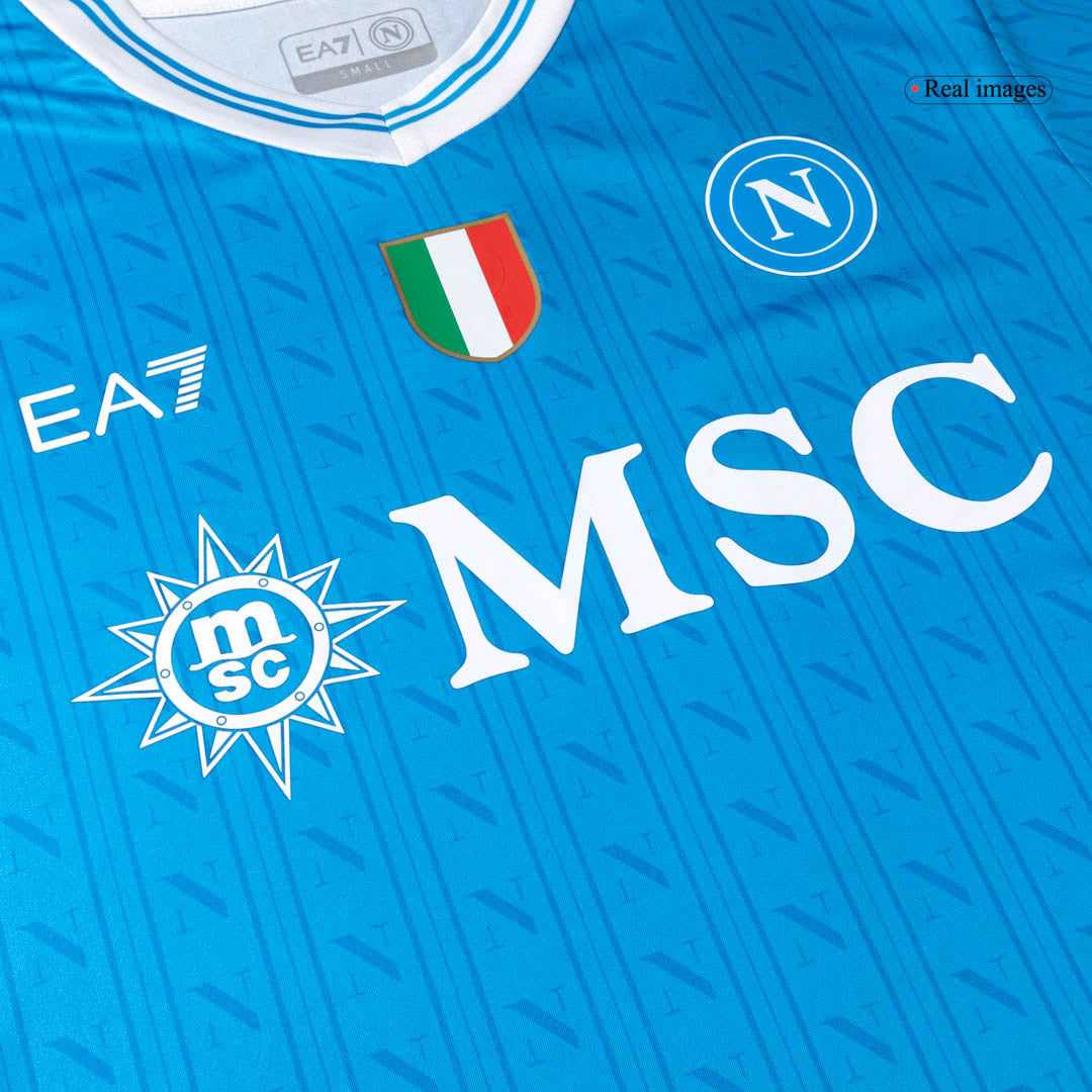 Camiseta de fútbol local del Napoli DE BRUYNE #11 2025/26 Azul