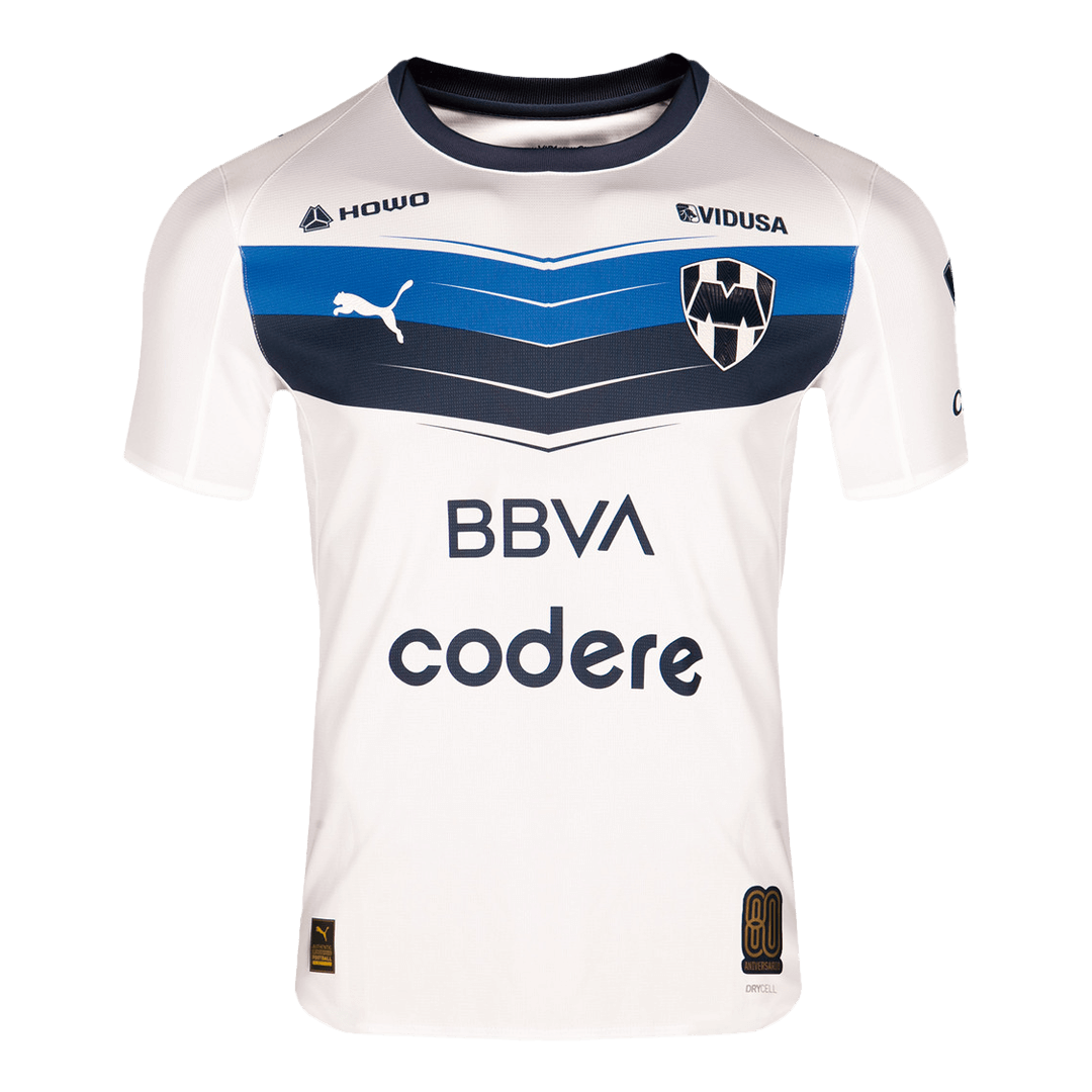 Camiseta de fútbol visitante del Monterrey 25/26 blanca