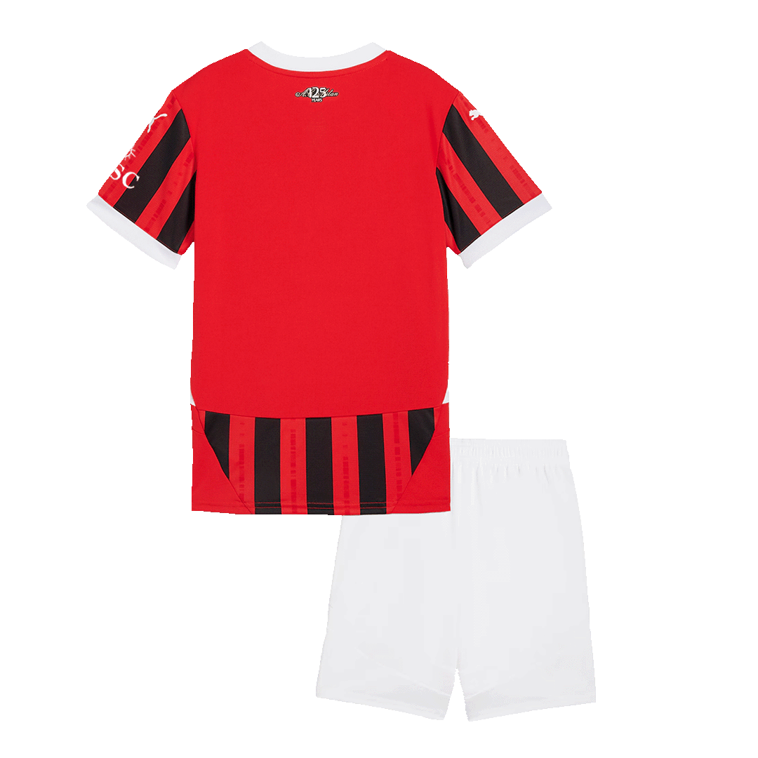 Kit de fútbol local del AC Milan para niño (Kit y pantalón corto) 2024/25