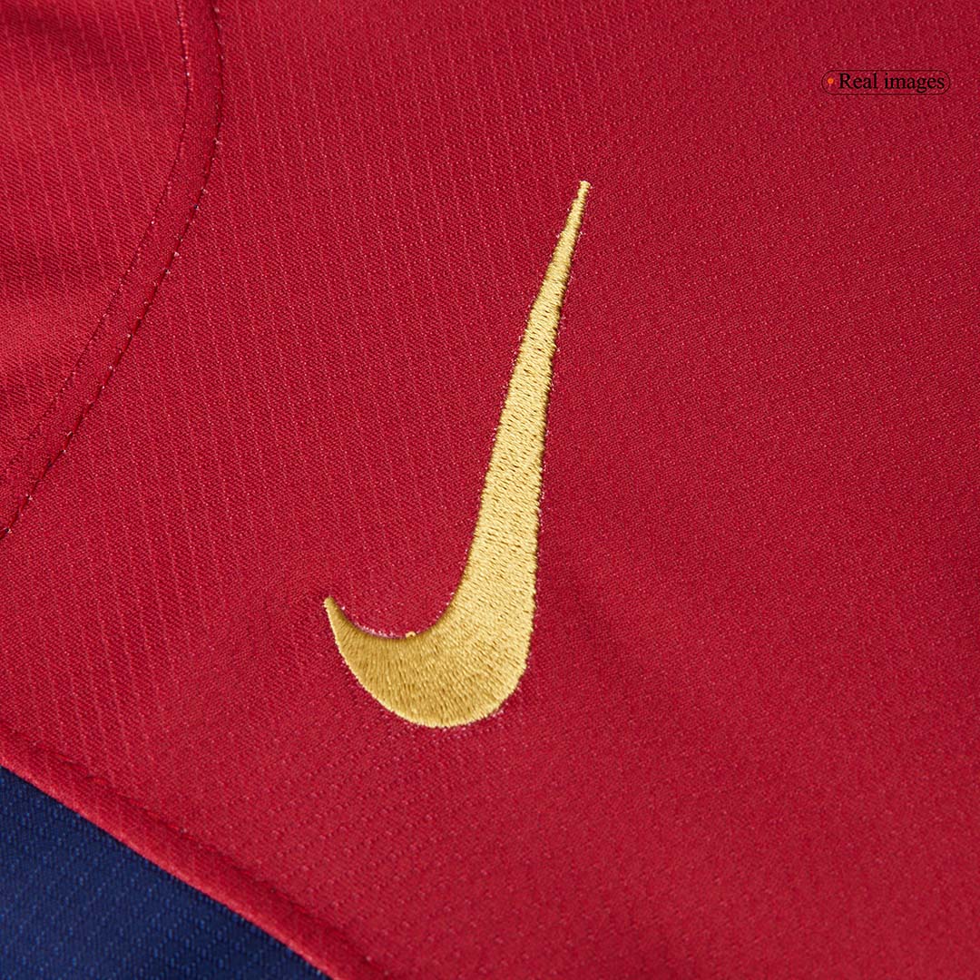 Camiseta de fútbol local del Barcelona RAPHINHA #11 2024/25, roja y azul - UCL