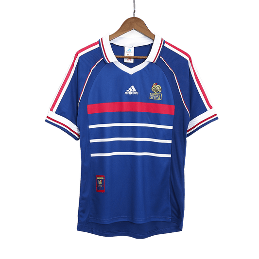 Camiseta retro de fútbol local de Francia 1998